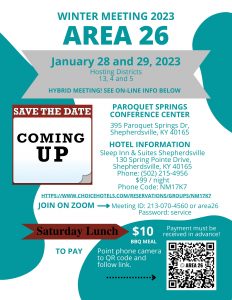 Area 26 Meeting @ Paroquet Springs Convention Center