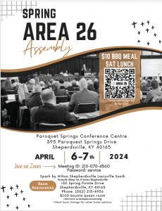Area 26 Spring Assembly @ Paroquet Springs Conference Center
