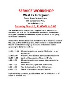 Intergroup Service Workshop @ Grand Rivers Senior Center