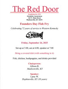 Red Door Founders Day Flyer