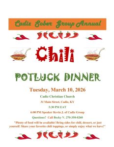 Cadiz Sober Group Chili Dinner @ Cadiz Christian Church