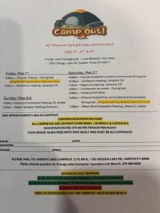 42nd Biannual Spring Energy Lake Campout @ Energy Lake Campground Land Between the Lakes