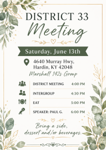 WkyIntergroup and D33 Meeting @ Hardin Public Library